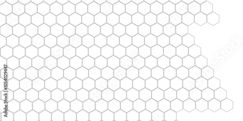 Vector geometric seamless texture symbol. Hexagon, bees hive cells pattern. Bee honey shapes. Abstract pattern with hexagonal white and gray technology line paper background.   Stylish grid texture. 
