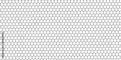 Vector geometric seamless texture symbol. Hexagon, bees hive cells pattern. Bee honey shapes. Abstract pattern with hexagonal white and gray technology line paper background.   Stylish grid texture. 