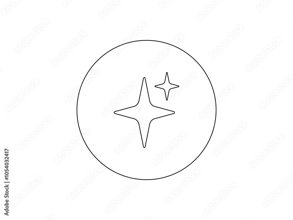 AI stars icon. Artificial intelligence brand. Machine learning. Generate images and text signs. IT help assistant. Data science. Vector illustration. AI stars icon. Artificial intelligence brand. Machine learning. Generate images and text signs. IT help assistant. Data science. Vector illustration.