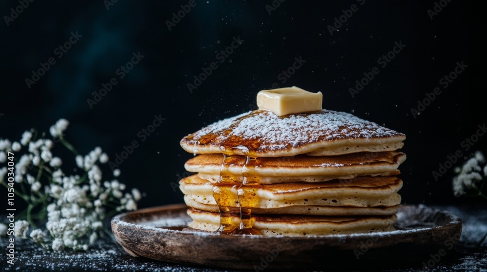 custom made wallpaper toronto digitalFluffy Pancakes with Butter and Maple Syrup