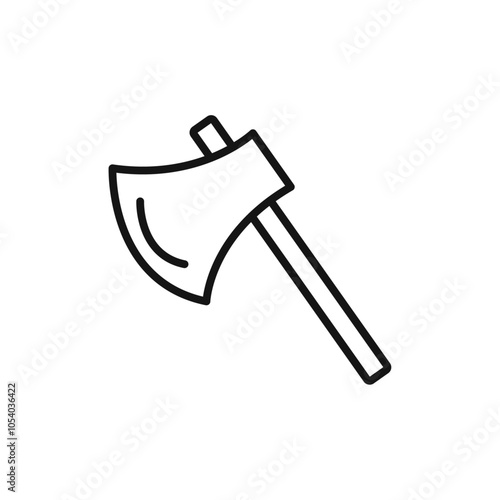 Axe icon outline collection or set in black and white