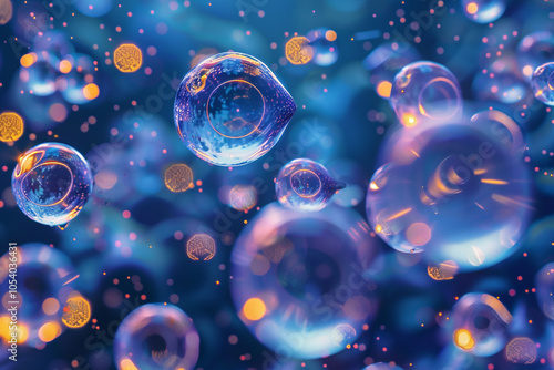 Abstract Digital Art with Spheres