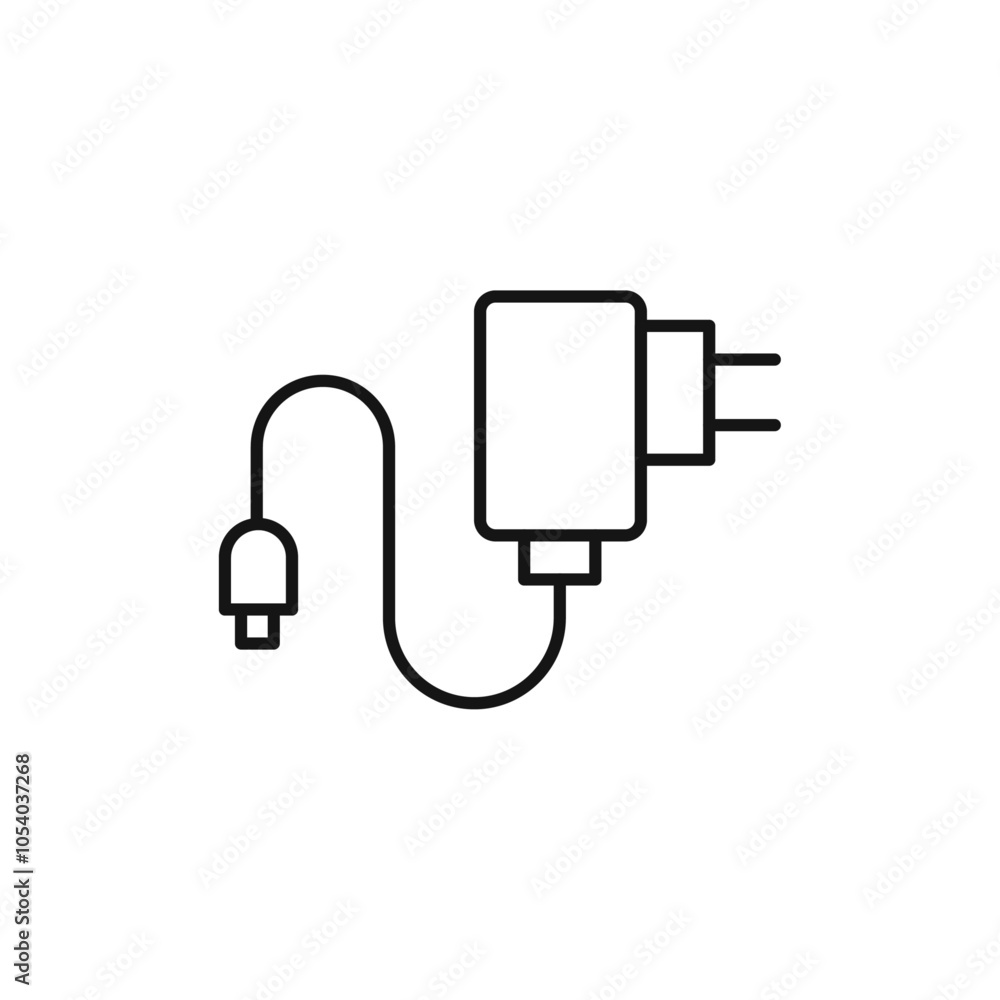 Charger icon outline collection or set in black and white Charger icon outline collection or set in black and white