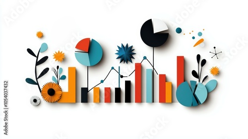 Colorful business data visualization design