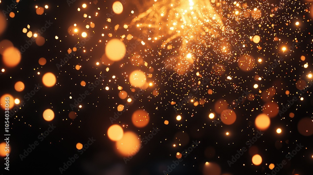 Obraz premium Vibrant Fireworks Bursting in Festive Background