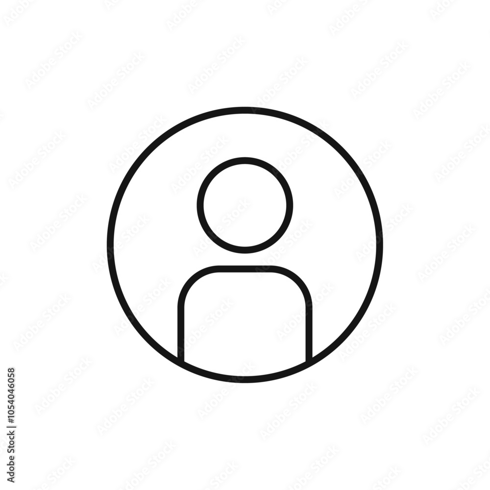 Profile icon outline collection or set in black and white Profile icon outline collection or set in black and white
