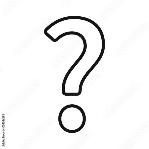 Question icon outline collection or set in black and white