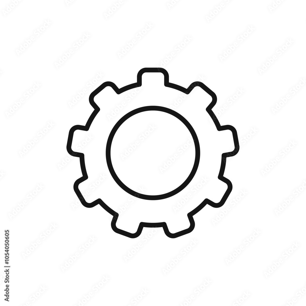 Settings button icon outline collection or set in black and white Settings button icon outline collection or set in black and white