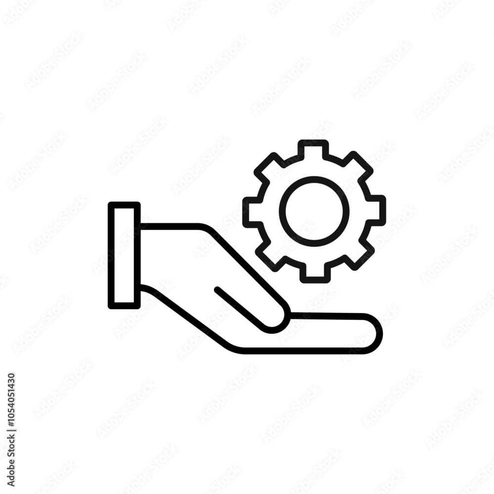 Technical support icon outline collection or set in black and white Technical support icon outline collection or set in black and white