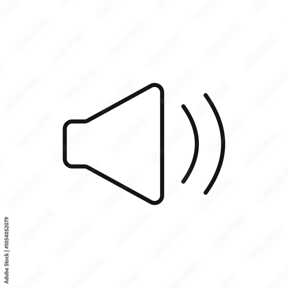 Volume icon outline collection or set in black and white Volume icon outline collection or set in black and white