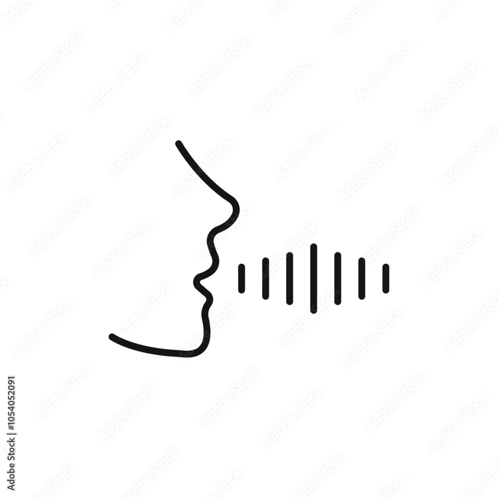 Voice icon outline collection or set in black and white Voice icon outline collection or set in black and white