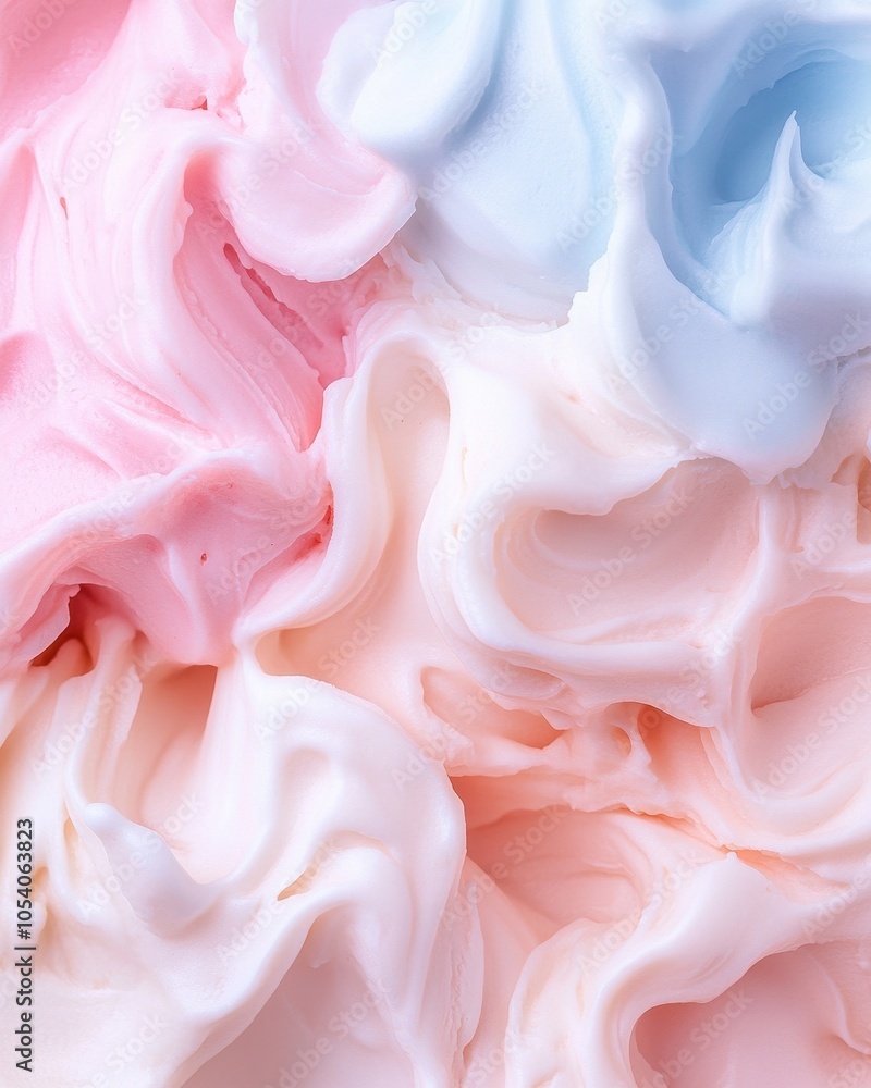 Whimsical Swirls of Pastel Colors in Soft Background Whimsical Swirls of Pastel Colors in Soft Background