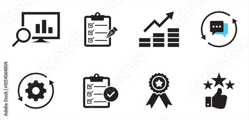 quality control icon. product quality control service before shipment vector illustration