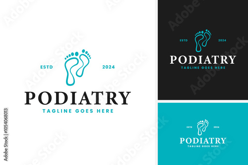 Podiatry wellness logo vector illustration design idea