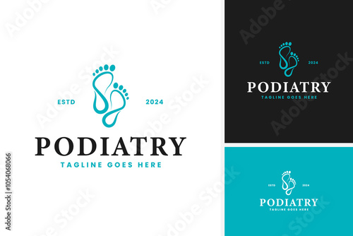Foot therapy logo design vector template illustration idea