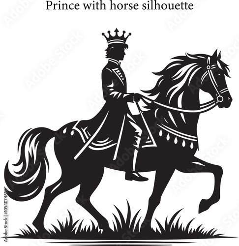 Prince with horse silhouette design