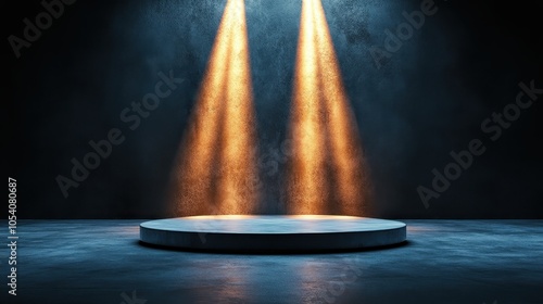 Dramatic Lighting on Luxury Presentation Stage