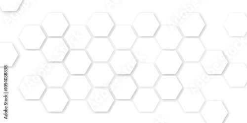 Vector geometric seamless texture symbol. Hexagon, bees hive cells pattern. Bee honey shapes. Abstract pattern with hexagonal white and gray technology line paper background.   Stylish grid texture. 