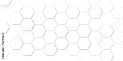 Vector geometric seamless texture symbol. Hexagon, bees hive cells pattern. Bee honey shapes. Abstract pattern with hexagonal white and gray technology line paper background.   Stylish grid texture. 