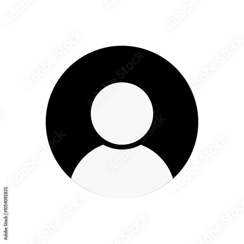 User profile vector icon, avatar. social media profile symbol flat design.