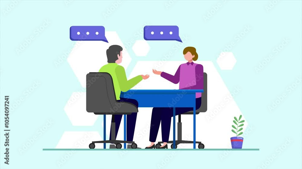 Animated video Business communication concept. Full length animation illustration. High quality 4k footage Animated video Business communication concept. Full length animation illustration. High quality 4k footage