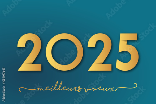 Bonne année - meilleurs vœux 2025 - vecteur pour affiche, bannière, salutation et célébration du nouvel an 2025.