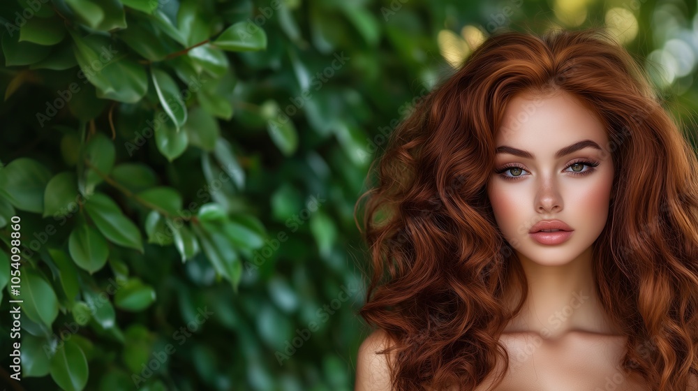 Gorgeous Woman in Lush Setting Gorgeous Woman in Lush Setting