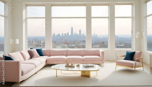 Photo interior modern design room 3d design