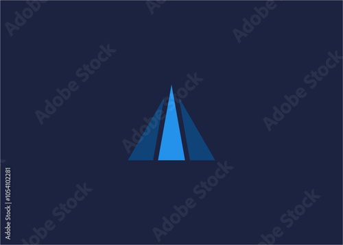 Letter a triangle logo icon design vector design template inspiration