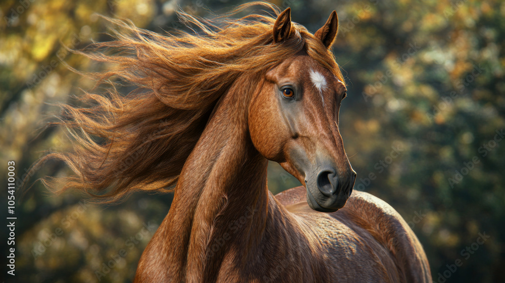 Fototapeta premium A chestnut horse