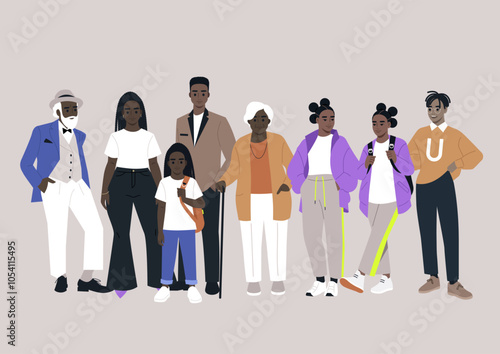 Celebrating family bonds, this lively gathering features a big African family with twins, all radiating happiness and togetherness, enjoying a beautiful sunny afternoon