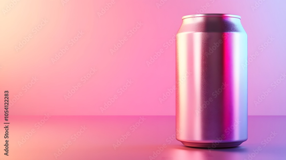 Blank mockup template of a cylindrical beverage can with custom labeling, softly reflecting on a glossy surface with smooth shadows. Blank mockup template of a cylindrical beverage can with custom labeling, softly reflecting on a glossy surface with smooth shadows.