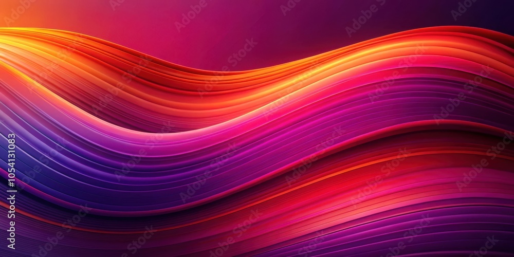 Fototapeta premium Abstract Colorful Swirling Lines in a Vibrant Gradient of Red, Orange, and Purple