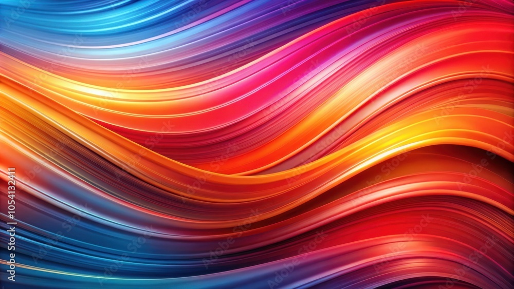 Naklejka premium Abstract Swirling Vibrant Hues of Blue, Orange, and Red