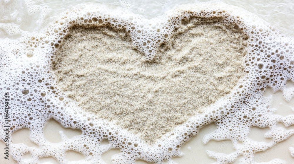 Heart drawn in sand on a beach with a soft ocean backdrop, conveying peace and romance. Heart drawn in sand on a beach with a soft ocean backdrop, conveying peace and romance.