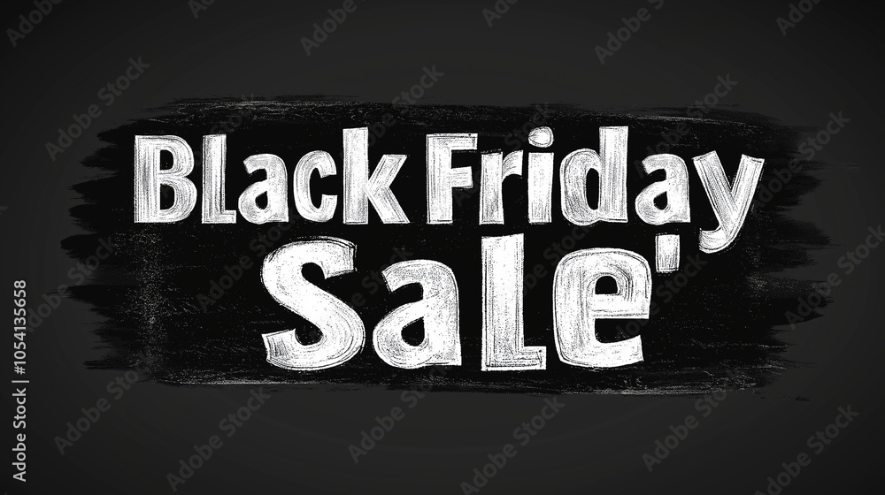 Fototapeta premium Black Friday sale chalkboard-style text on black background