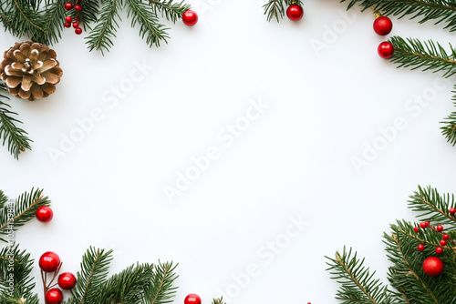 Christmas card with White space. Classic illustration.  