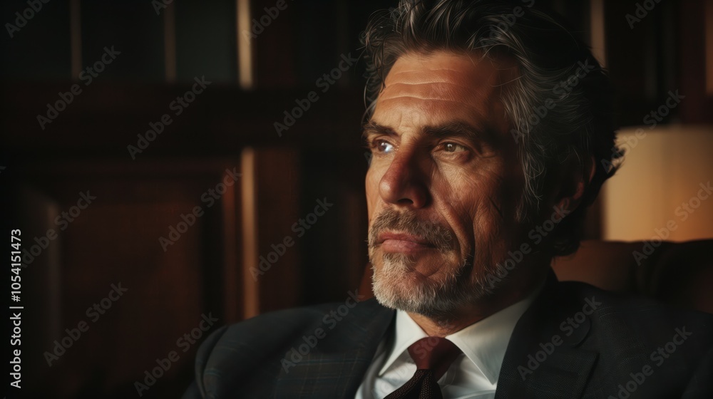 Mature Businessman in Contemplative Mood Mature Businessman in Contemplative Mood