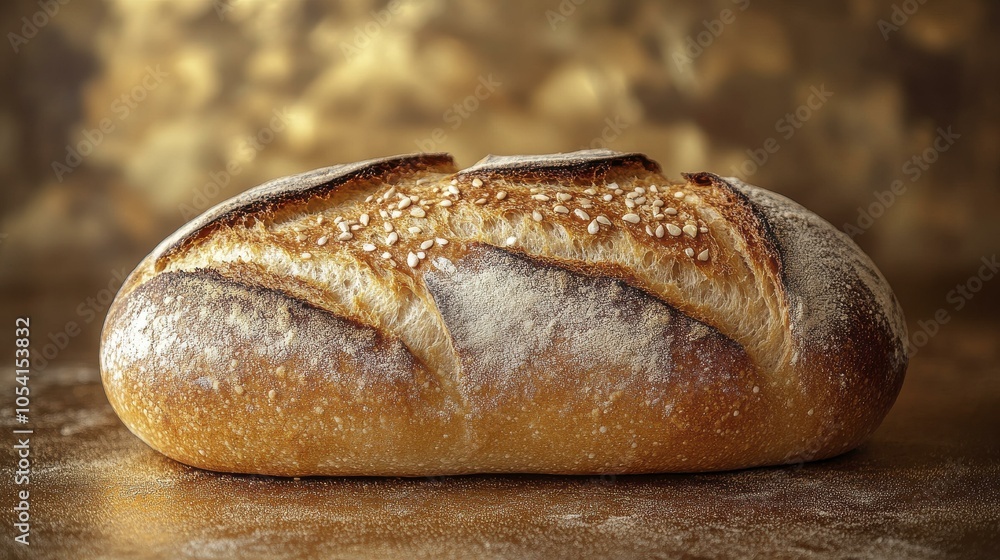 Freshly Baked Bread with Sesame Seeds - A Bakery Delight Freshly Baked Bread with Sesame Seeds - A Bakery Delight