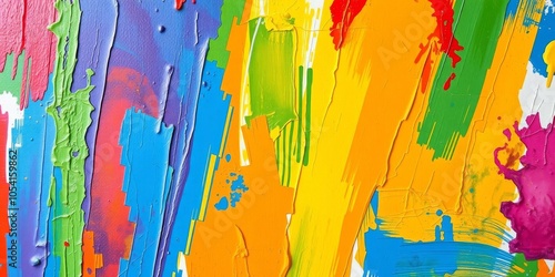 close-up shot of vibrant and colorful paint textures on a canvas, textures, shot