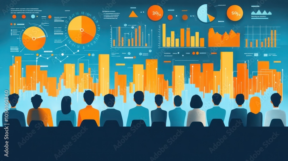 Obraz premium People Looking at Data Visualizations and Charts on a Wall