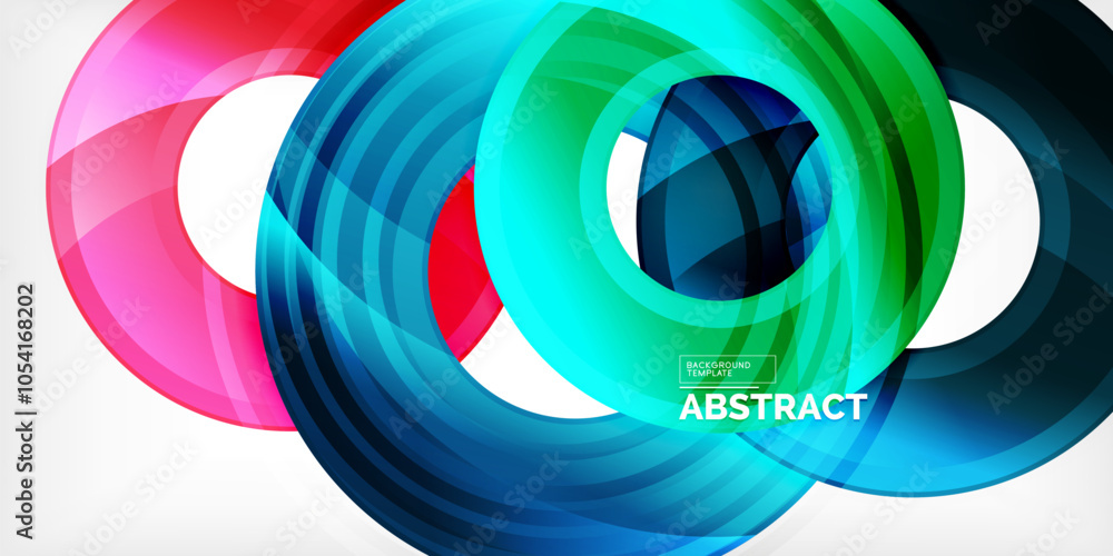 Fototapeta premium Circles, round elements, ring shapes premium background. Vector Illustration For Wallpaper, Banner, Background, Card, Book Illustration, landing page