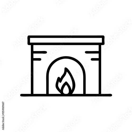 Cozy Fireplace Icon