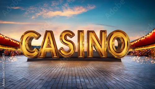 3d Casino sign 
