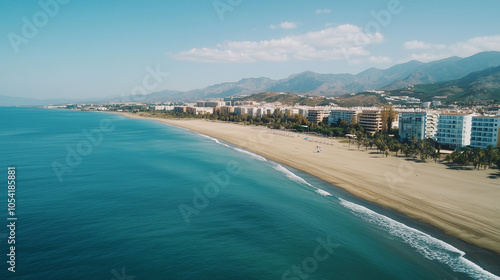 Rolling Dunes and Mediterranean Waters along the Coast of Spain