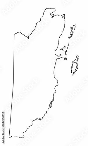 Belize outline map