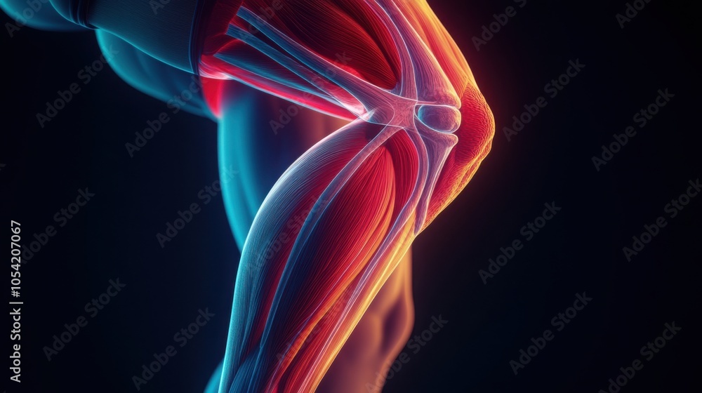 Anatomical diagram of the muscular system highlighting the muscles of the thigh. . Anatomical diagram of the muscular system highlighting the muscles of the thigh. .