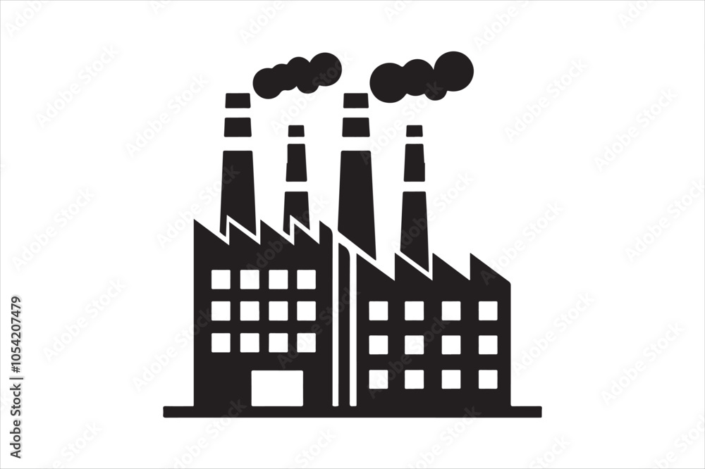 Naklejka premium Large chemical plant icon 115.eps