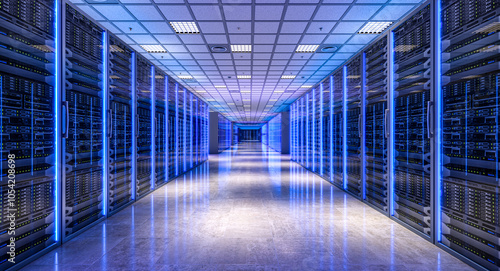 Schilderij op canvas Modern server room