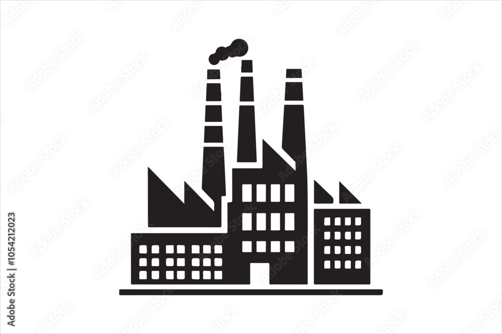 Fototapeta premium Large chemical plant icon 162.eps